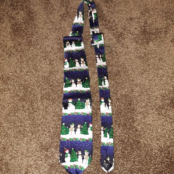 Holidays By MMG Christmas Snowmen Neck Tie - Picture 2 of 6